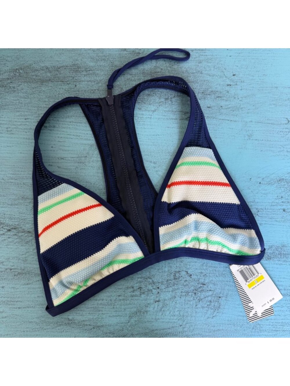 NWT Splendid Striped Binkini Top Sz M  **TOP ONLY**